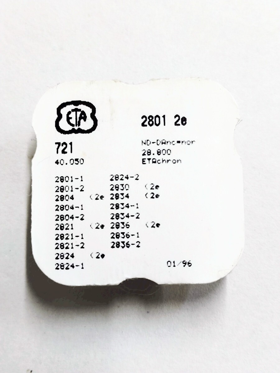 ETA2824-2 テンプ 部品No.721拍卖