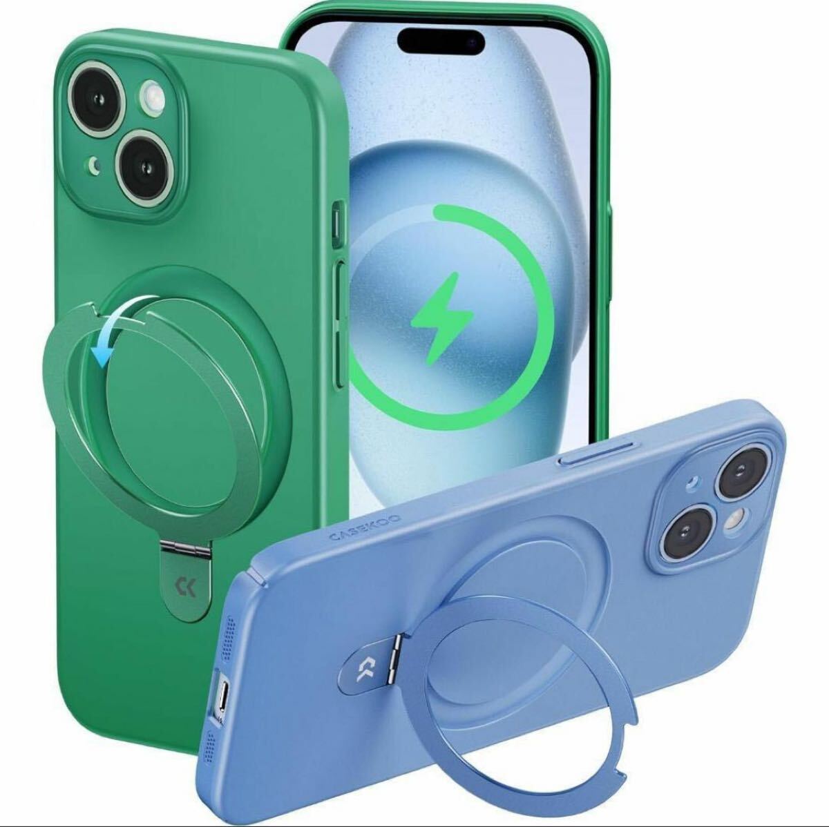 【 早い者勝ち! 】 iPhone15ケース グリーン MagSafe対応拍卖