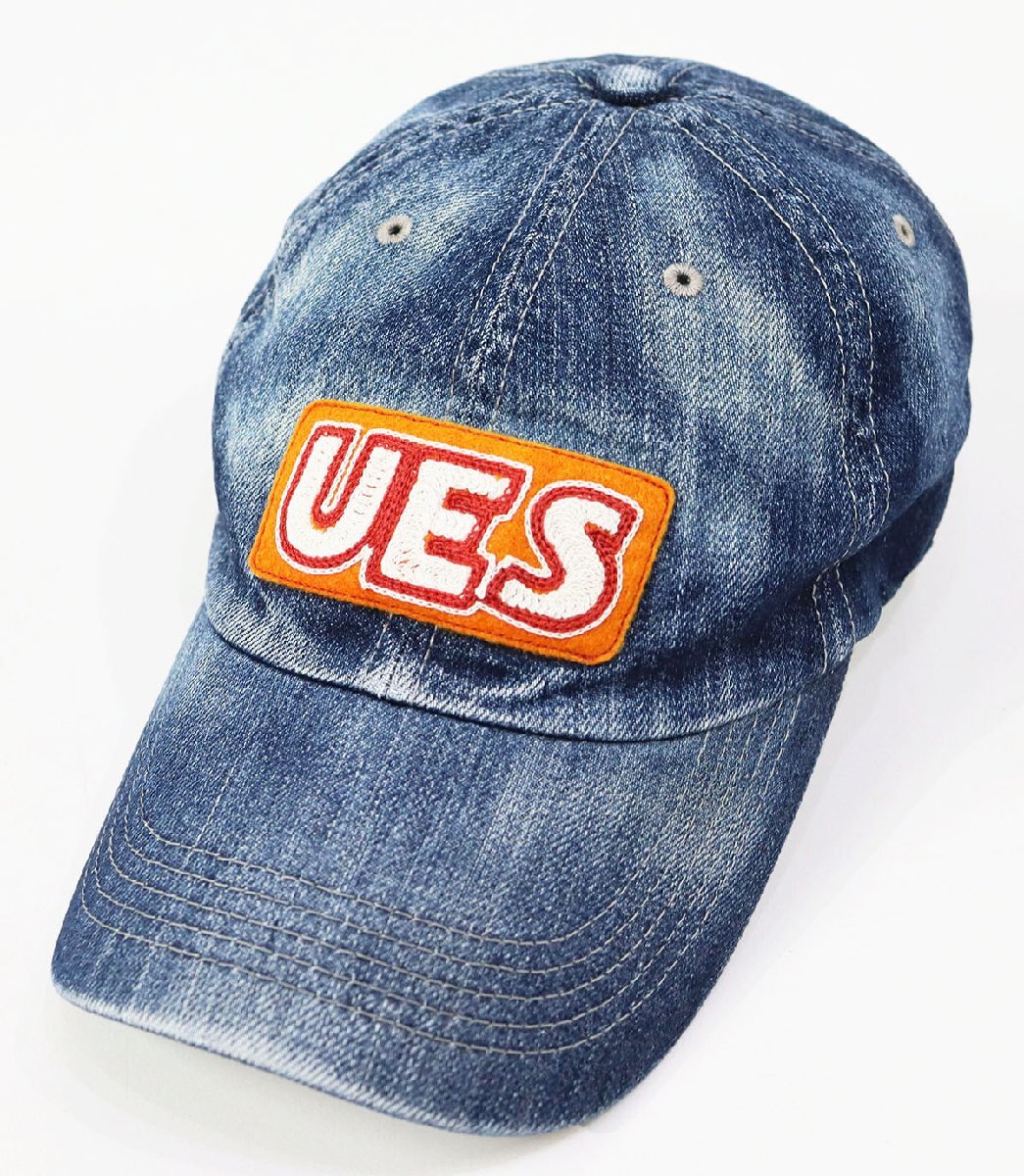 UES (ウエス) DENIM BASEBALL CAP - UES LOGO - / デニムベースボールキャップ インディゴ size XL拍卖