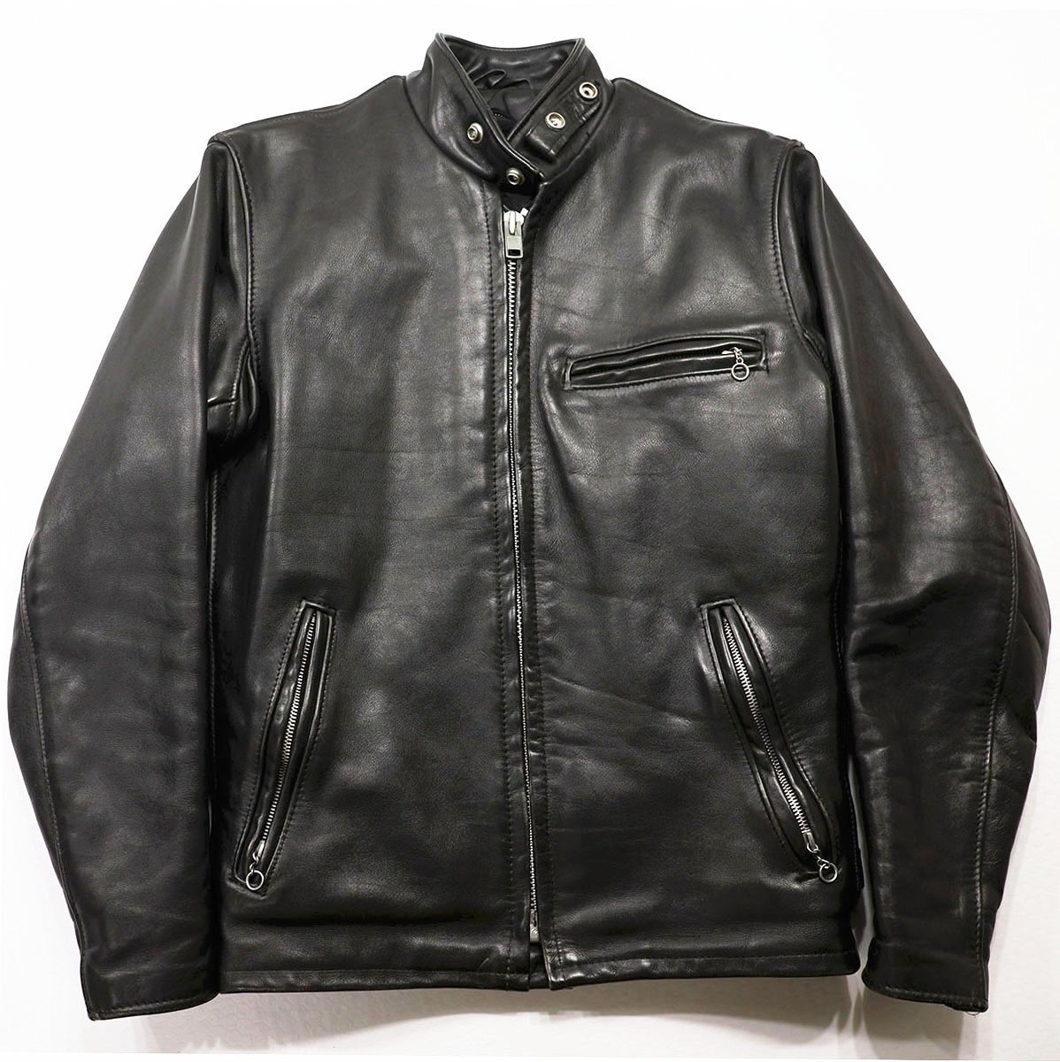 schott (ショット) Lot 641 - RIDERS JACKET / ライダースジャケット USA製 ブラック size 34拍卖