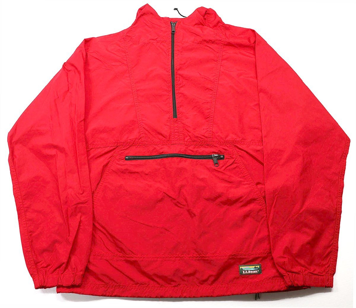 L.L.Bean (エルエルビーン) STYLE 313 - NYLON ANORAK PARKA / ナイロン アノラックパーカー レッド size M拍卖