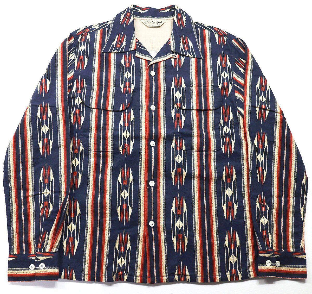 JELADO (ジェラード) Westcoast Shirt / ウエストコーストシャツ ネイティブプリント SG33160 極美品 オールドネイビー size L拍卖