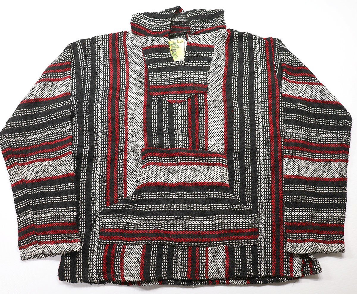 Iguana Jack (イグアナジャック) MEXICAN PARKA / メキシカンパーカー ブラック × レッド size M拍卖