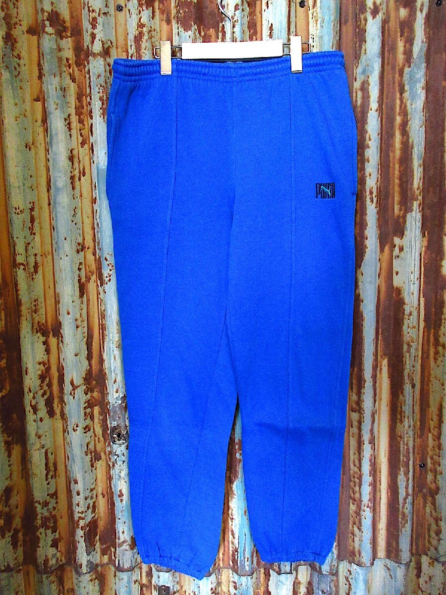 ビンテージ90’s●PUMA刺繍入りスウェットパンツ青size S●250912j8-m-pnt-sw-wf古着1990sプーマ拍卖