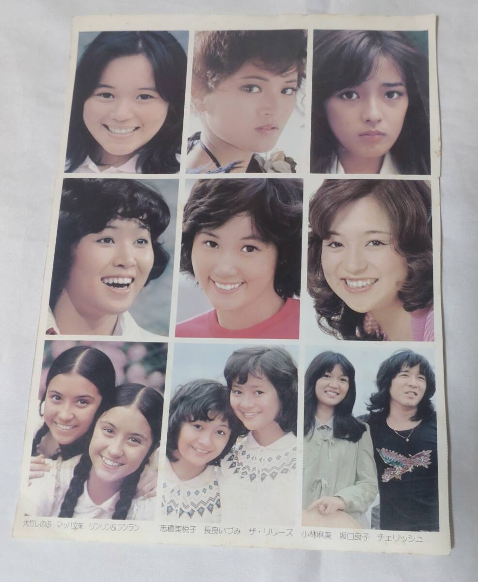 昭和レトロ 1970年代 裏表 男女アイドルスター プロフィールカード 平凡 明星 拍卖