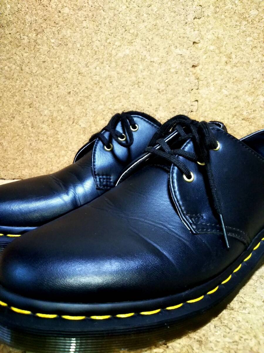 【Dr.MARTENS】ドクターマーチン 1461 ヴィーガン 3ホールシューズ UK6 (25cm ) VEGAN 3EYE SHOE ブラック【美品】拍卖