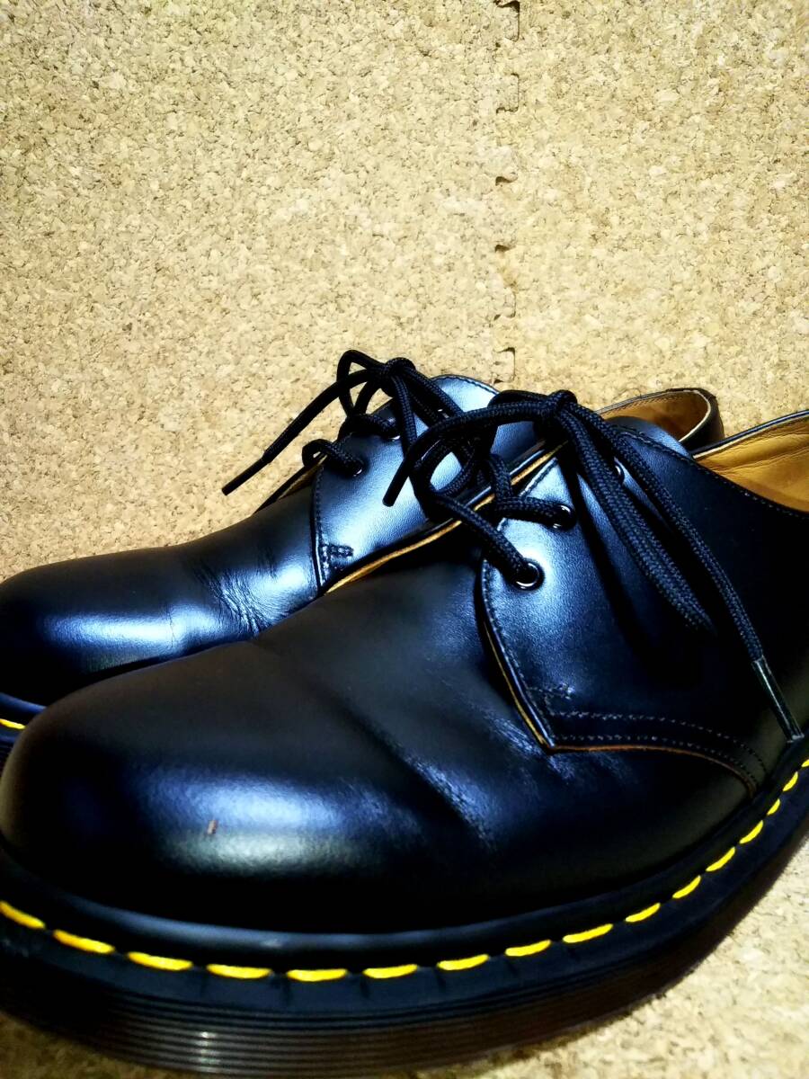 【Dr.MARTENS】ドクターマーチン 英国製 VINTAGE 1461Z 3ホールシューズ UK8 (27cm ) MIE 3EYE SHOE BLACK 初期型復刻【良品】拍卖