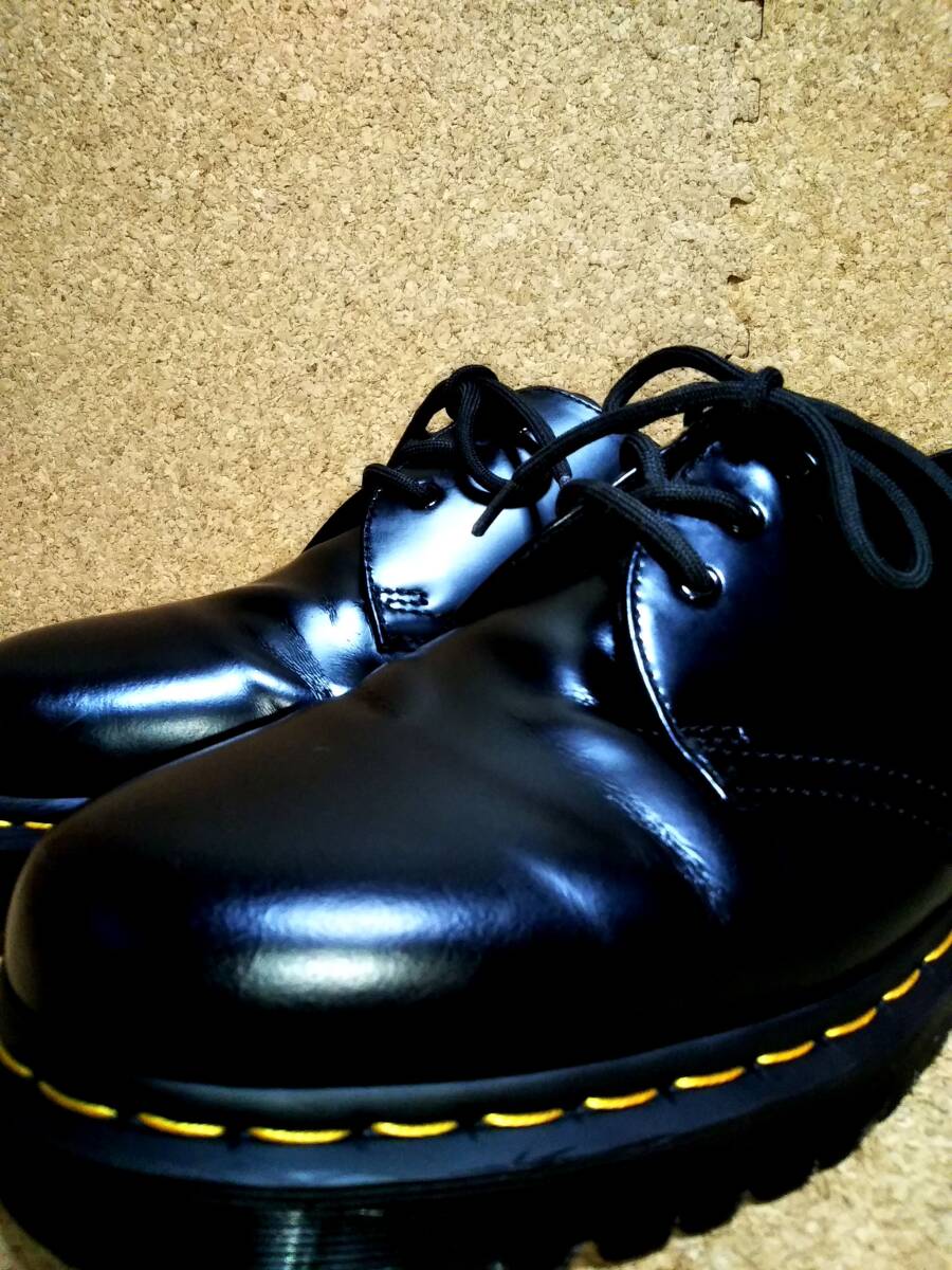 【Dr.MARTENS】ドクターマーチン 1461 ベックス 3ホールシューズ UK10(29cm )BEX 3EYE SHOE BLACK スムースレザー 厚底拍卖