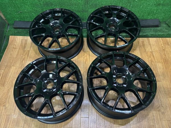 新品未使用 即納 スパルコ PRO CORSA グロスブラック アルミホイール 17インチ 7.5J ET35 4H PCD98 4本 展示品 拍卖
