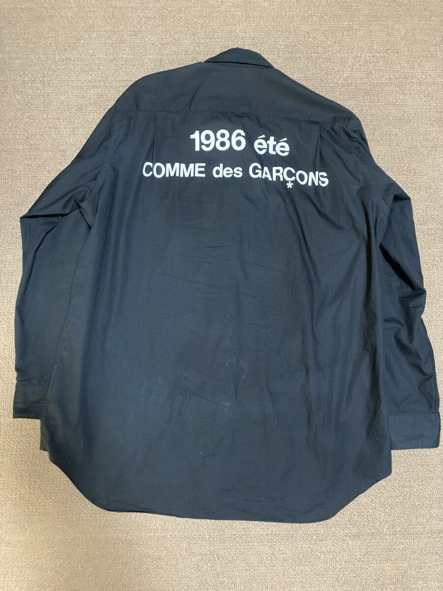 comme des garcons バックロゴ 長袖シャツ XL ブラック CDG コムデギャルソン拍卖