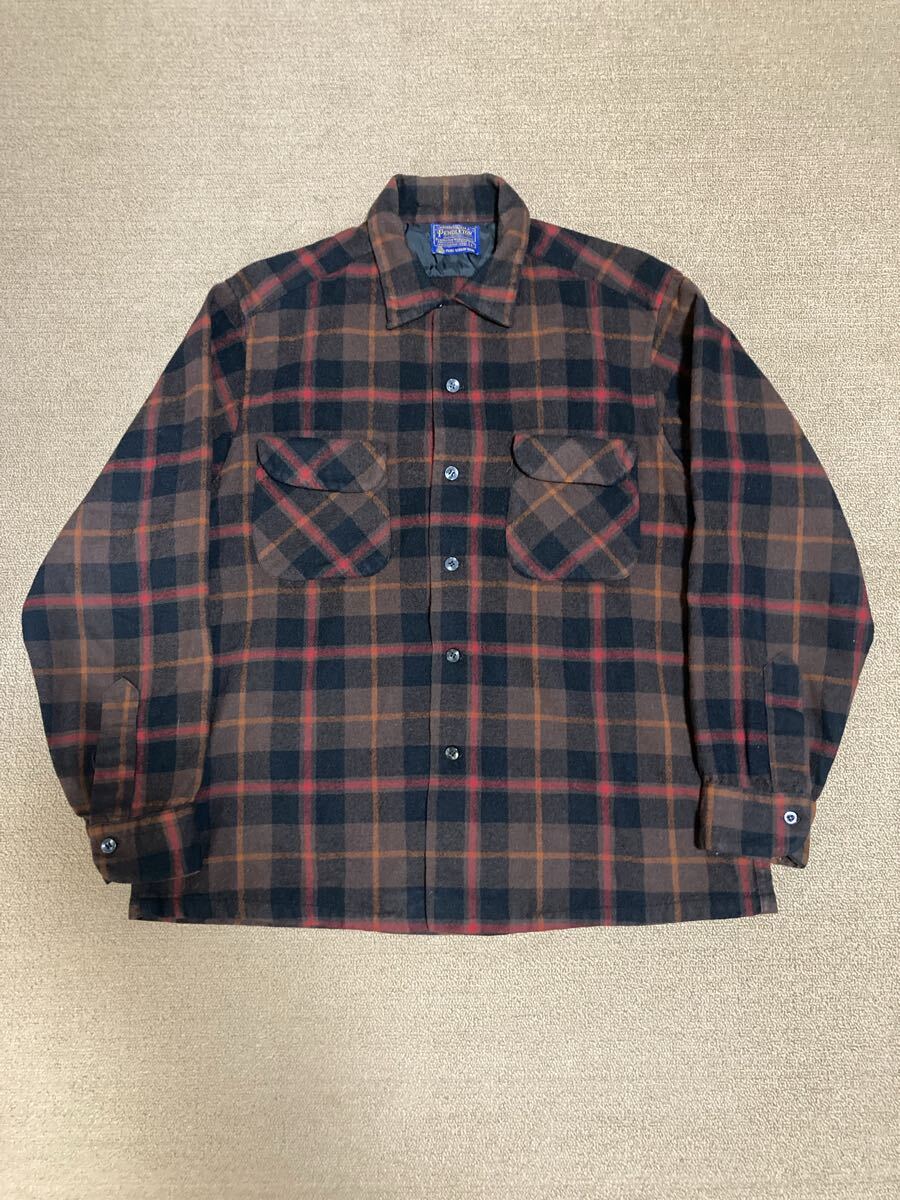 60s USA製 PENDLETON ボードシャツ L ビンテージ ペンドルトン拍卖