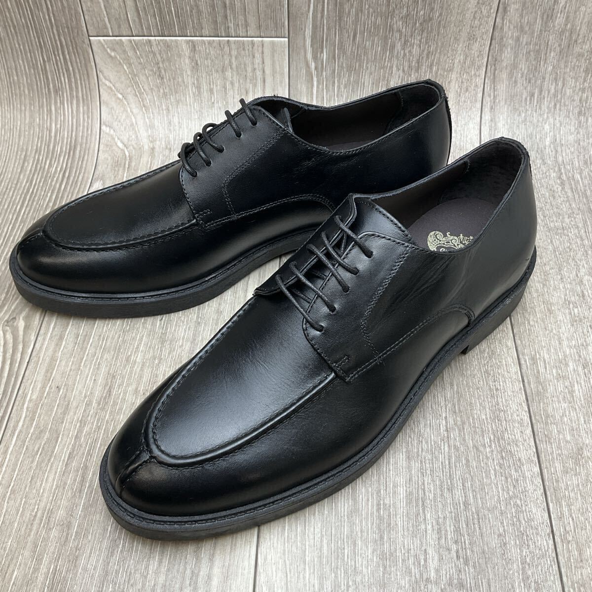【アウトレット】Orobianco◆エプロンフロントシューズ◆ブラック◆サイズ42(26.0cm) 紳士革靴ビジカジオフィスカジュアル牛革イタリア製黒拍卖