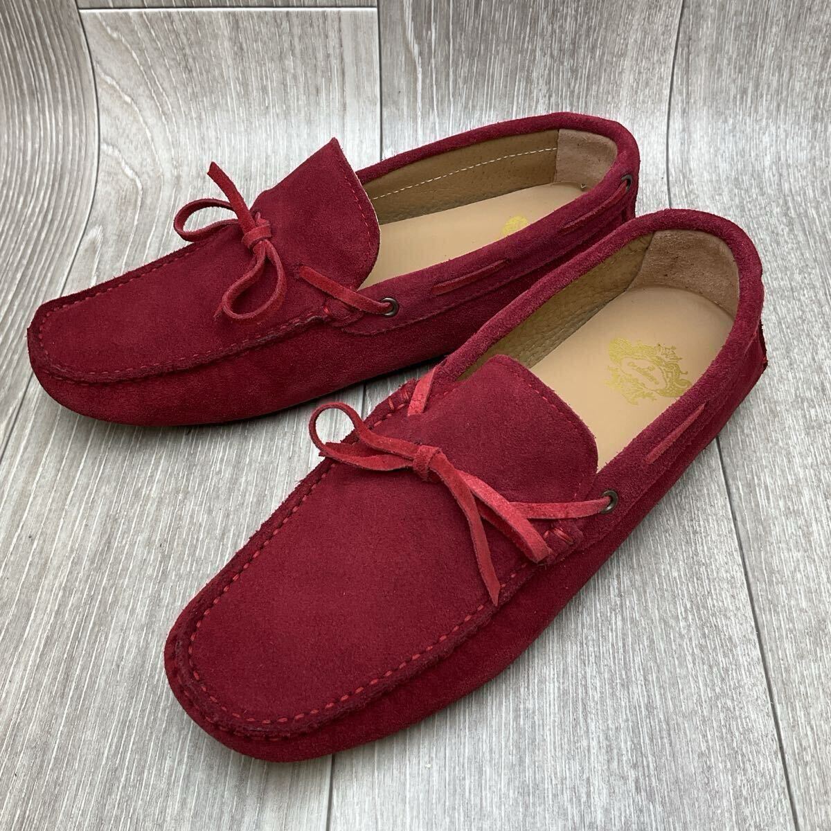 【アウトレット】Orobianco◆ドライビングシューズ◆サイズ40(25.0cm)◆レッド◆オロビアンコ紳士革靴イタリア製ローファースリッポン拍卖