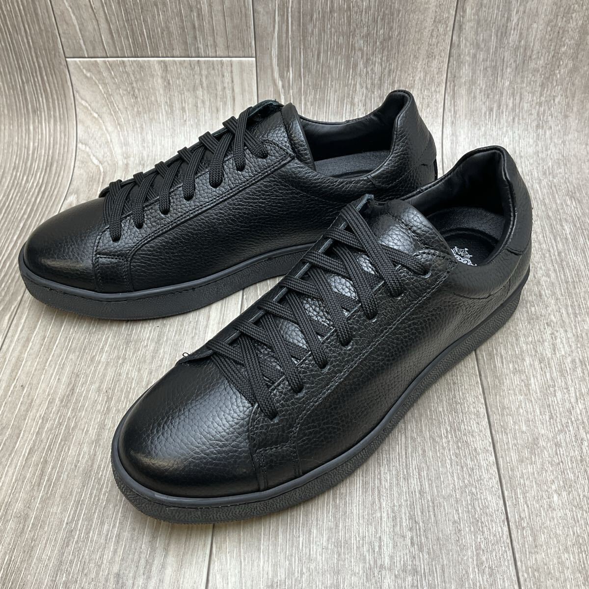 【アウトレット】Orobianco◆レザースニーカー◆サイズ41(25.5cm)◆ブラック◆イタリア製オロビアンコ紳士靴オフィスカジュアル 黒拍卖