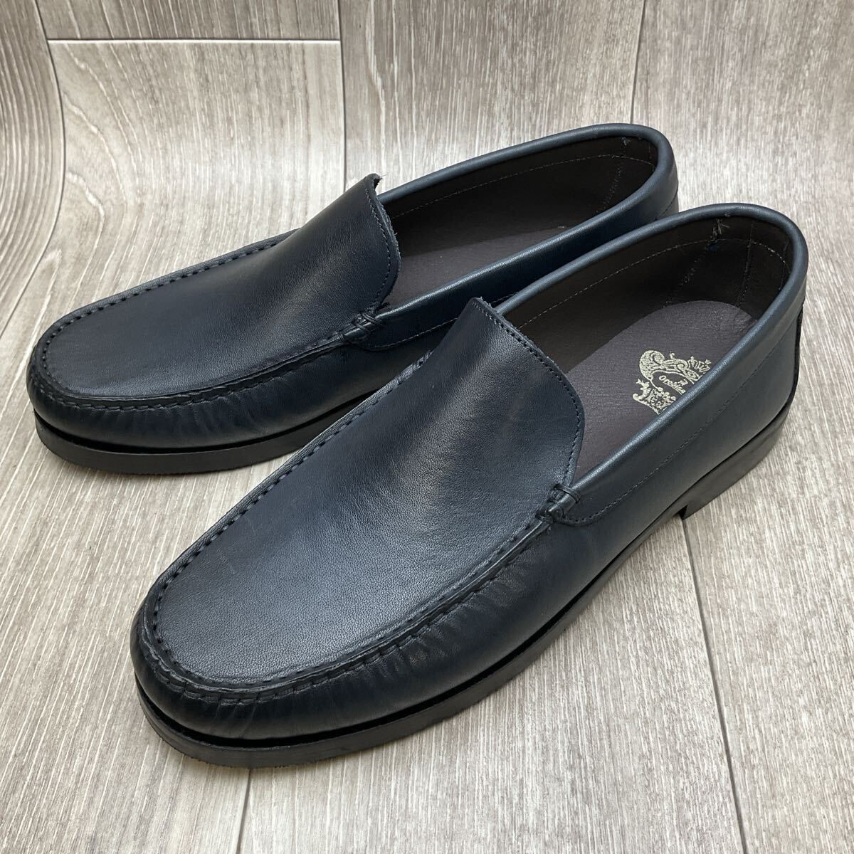 【アウトレット】Orobianco◆ローファー◆ネイビーブルー◆サイズ42(26.5cm)◆オロビアンコ紳士革靴イタリア製スリッポンモカシン拍卖