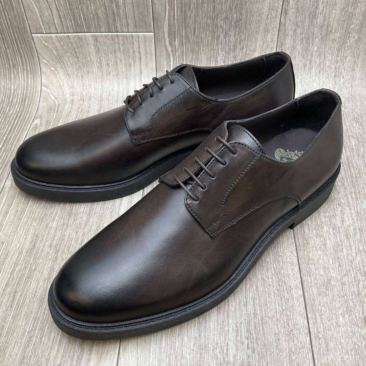 【アウトレット】Orobianco◆プレーントゥシューズ◆ダークブラウン◆サイズ43(26.5cm) 紳士革靴ビジカジオフィスカジュアル イタリア製 茶拍卖