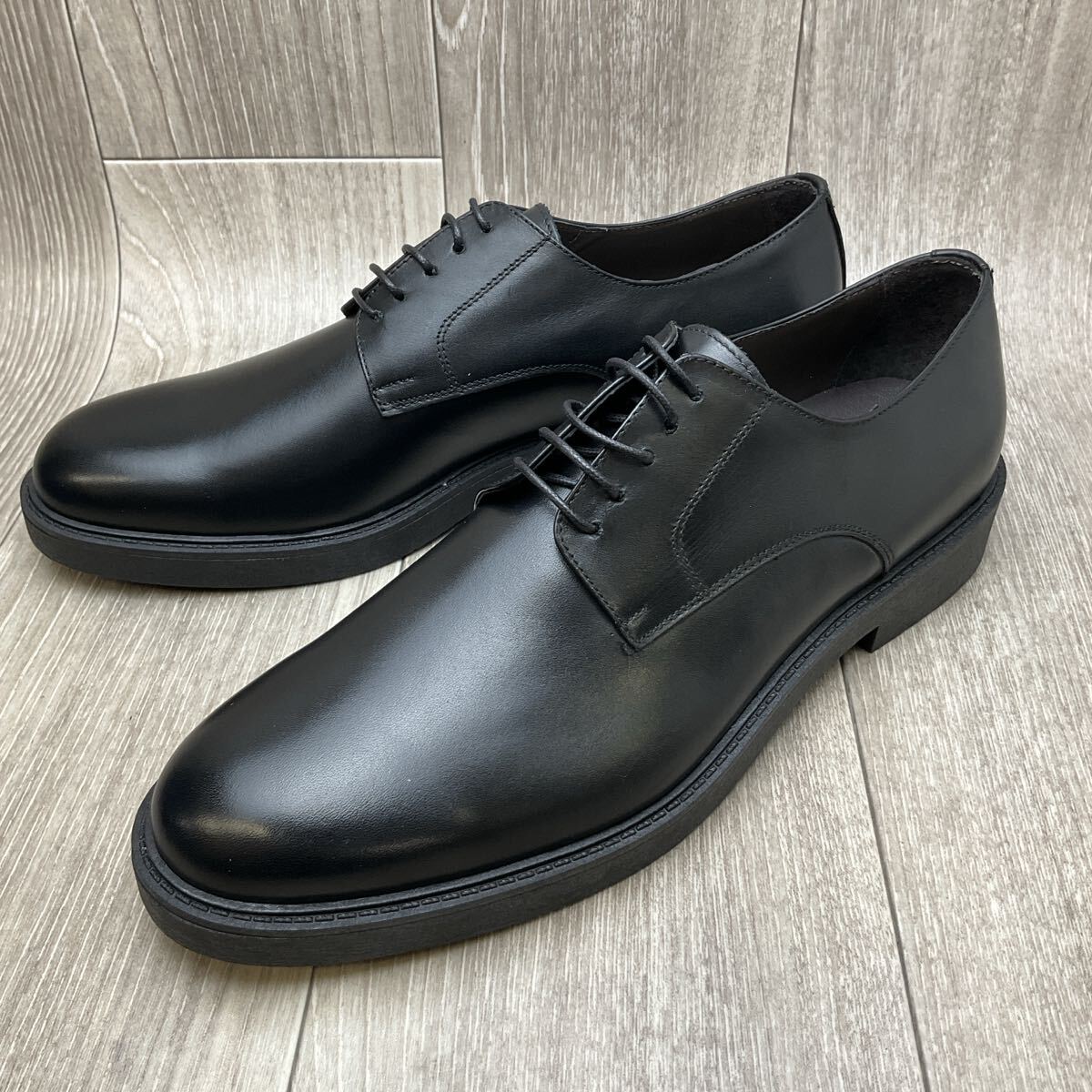 【アウトレット】Orobianco◆外羽根プレーントゥシューズ◆ブラック◆サイズ44(27.5cm) 紳士革靴ビジカジオフィスカジュアル イタリア製 黒拍卖