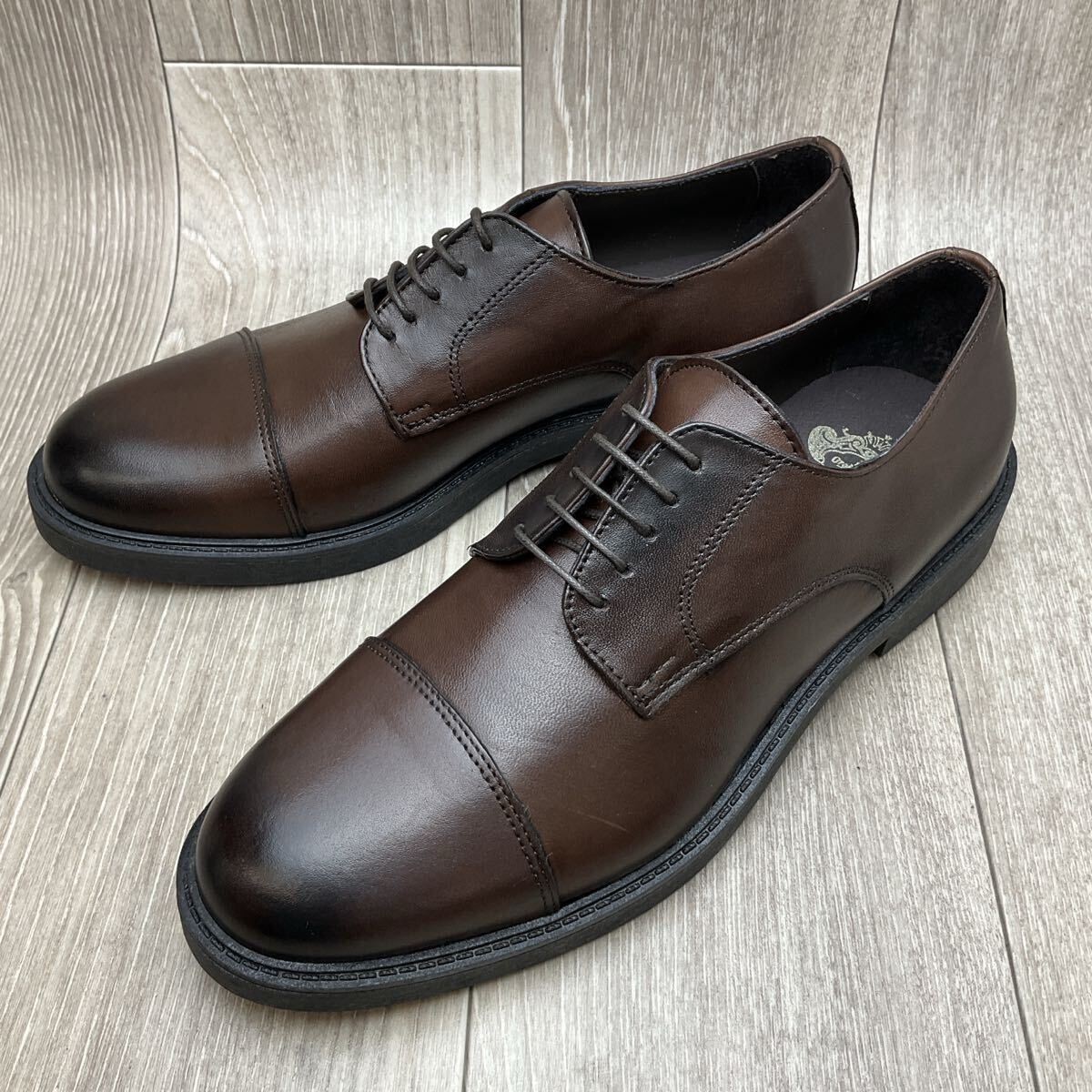 【アウトレット】Orobianco◆外羽根キャップトゥ◆ダークブラウン◆サイズ44(27.5cm) 紳士革靴ビジカジオフィスカジュアル イタリア製拍卖