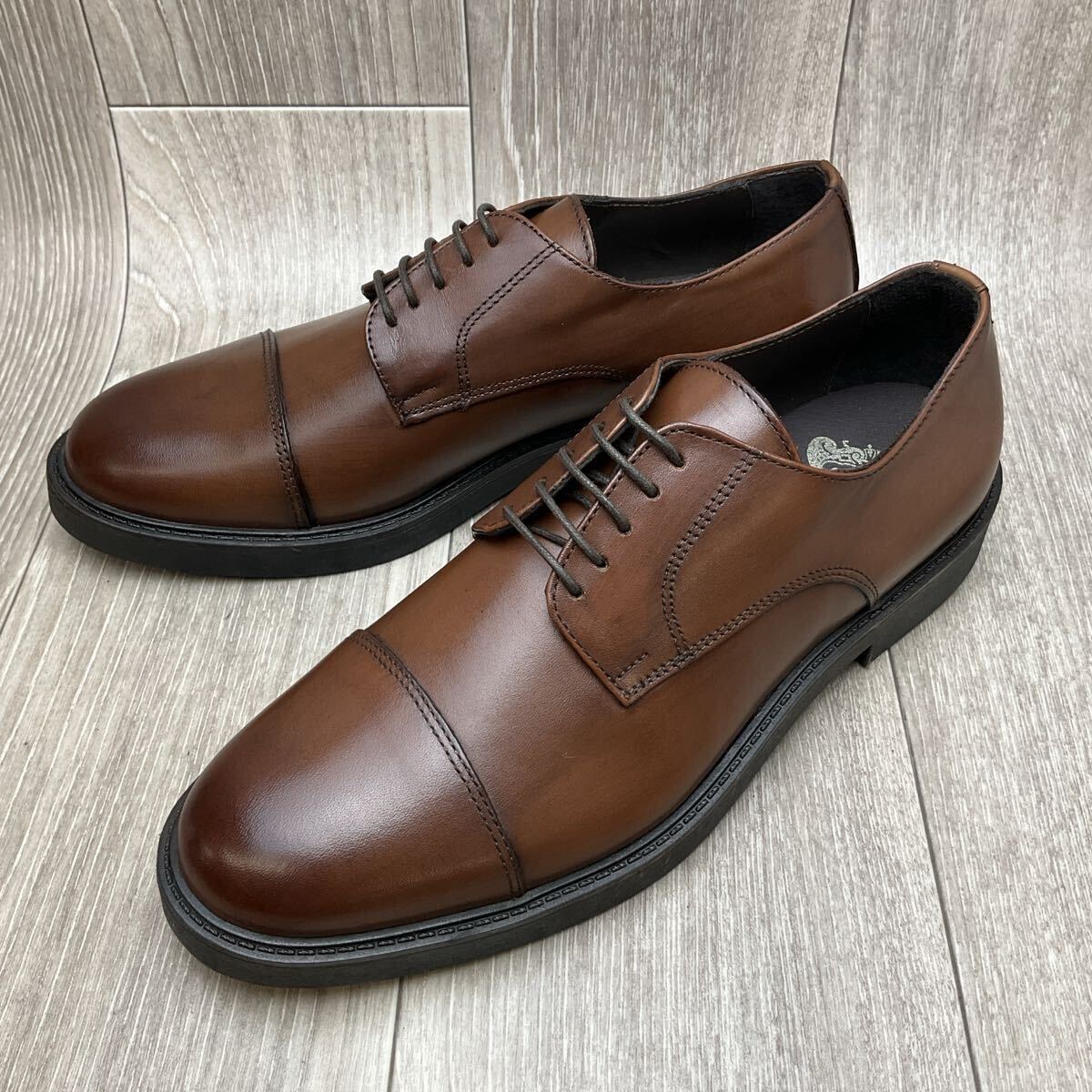 【アウトレット】Orobianco◆外羽根キャップトゥ◆ブラウン◆サイズ43(26.5cm) 紳士革靴ビジカジオフィスカジュアル イタリア製 茶拍卖