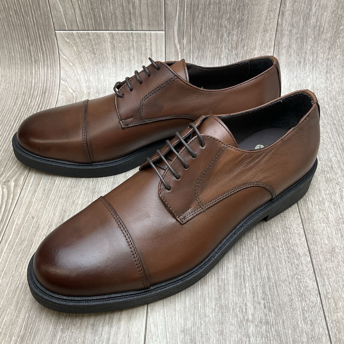【アウトレット】Orobianco◆外羽根キャップトゥ◆ブラウン◆サイズ44(27.5cm) 紳士革靴ビジカジオフィスカジュアル イタリア製 茶拍卖