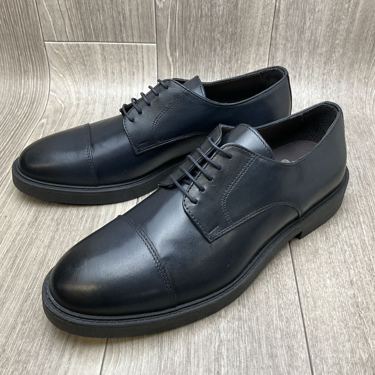 【アウトレット】Orobianco◆外羽根キャップトゥ◆ネイビーブルー◆サイズ44(27.5cm) 紳士革靴ビジカジオフィスカジュアル イタリア製拍卖