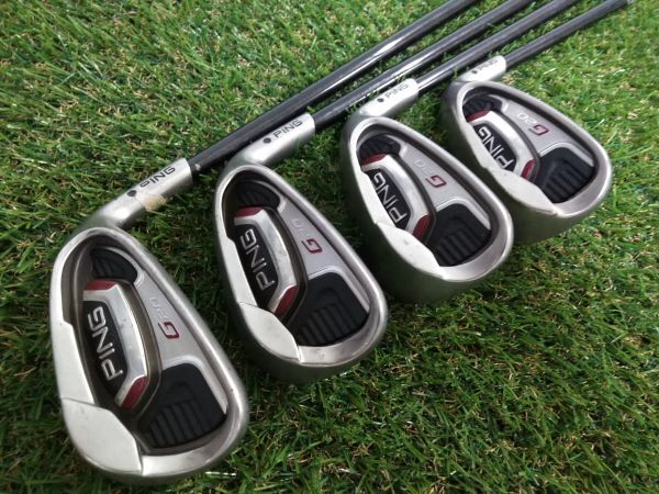 【名器】PING G20 ピン アイアンセット ゴルフクラブ 4本 ウェッジ 9番 U S L TFC330 Flex S #G355IS拍卖