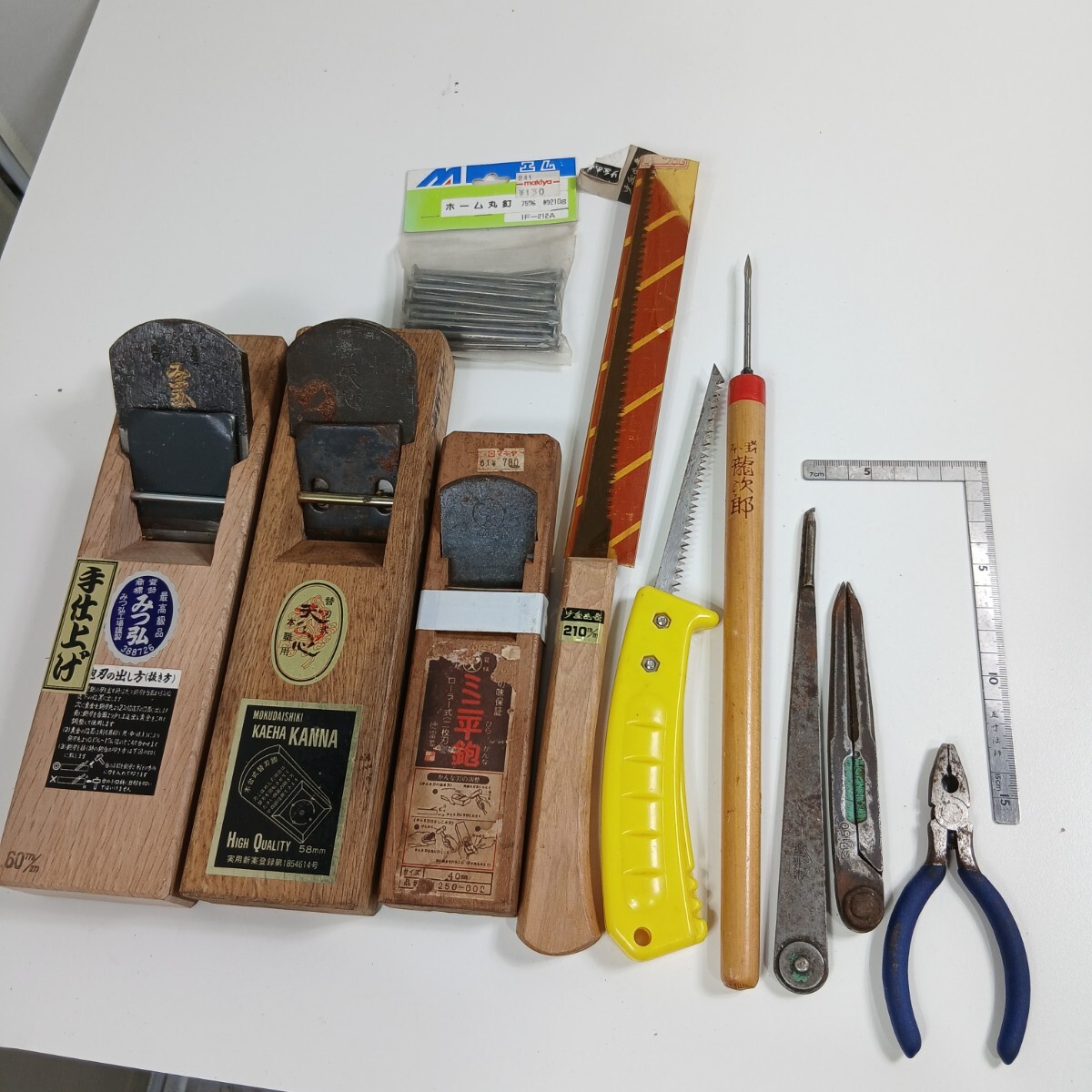 #356 大工セット みつ弘/天心/かんな カンナ 鉋/ノコギリ/和歌山県にて引き取り大歓迎拍卖