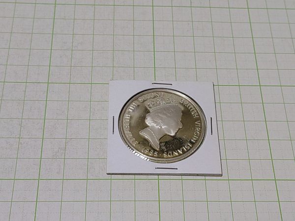 英領ヴァージン諸島 1985年 20ドル銀貨 プルーフ 記念メダル 拍卖