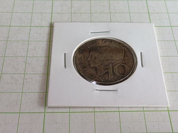 オーストリア 1958 10シリング銀貨 コイン  拍卖