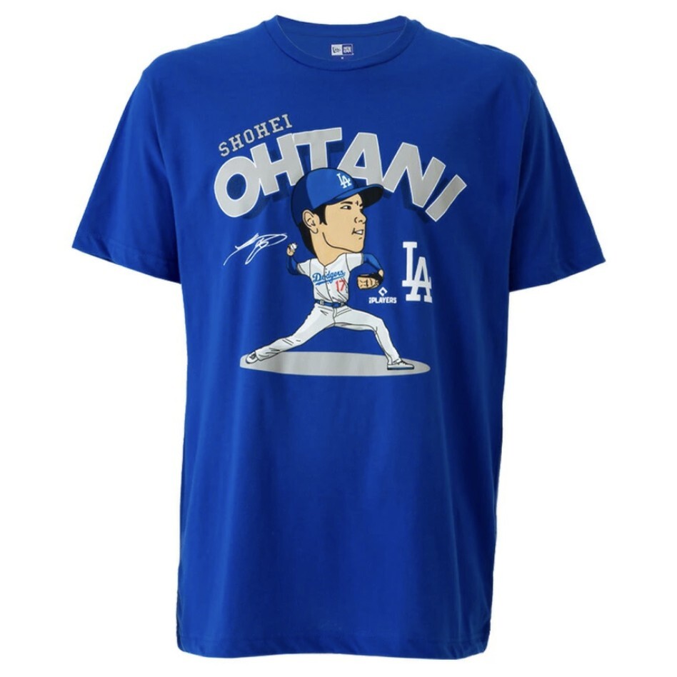 【XL】NEW ERA ニューエラ 半袖Tシャツ 大谷翔平Tシャツ ピッチング ブルー拍卖