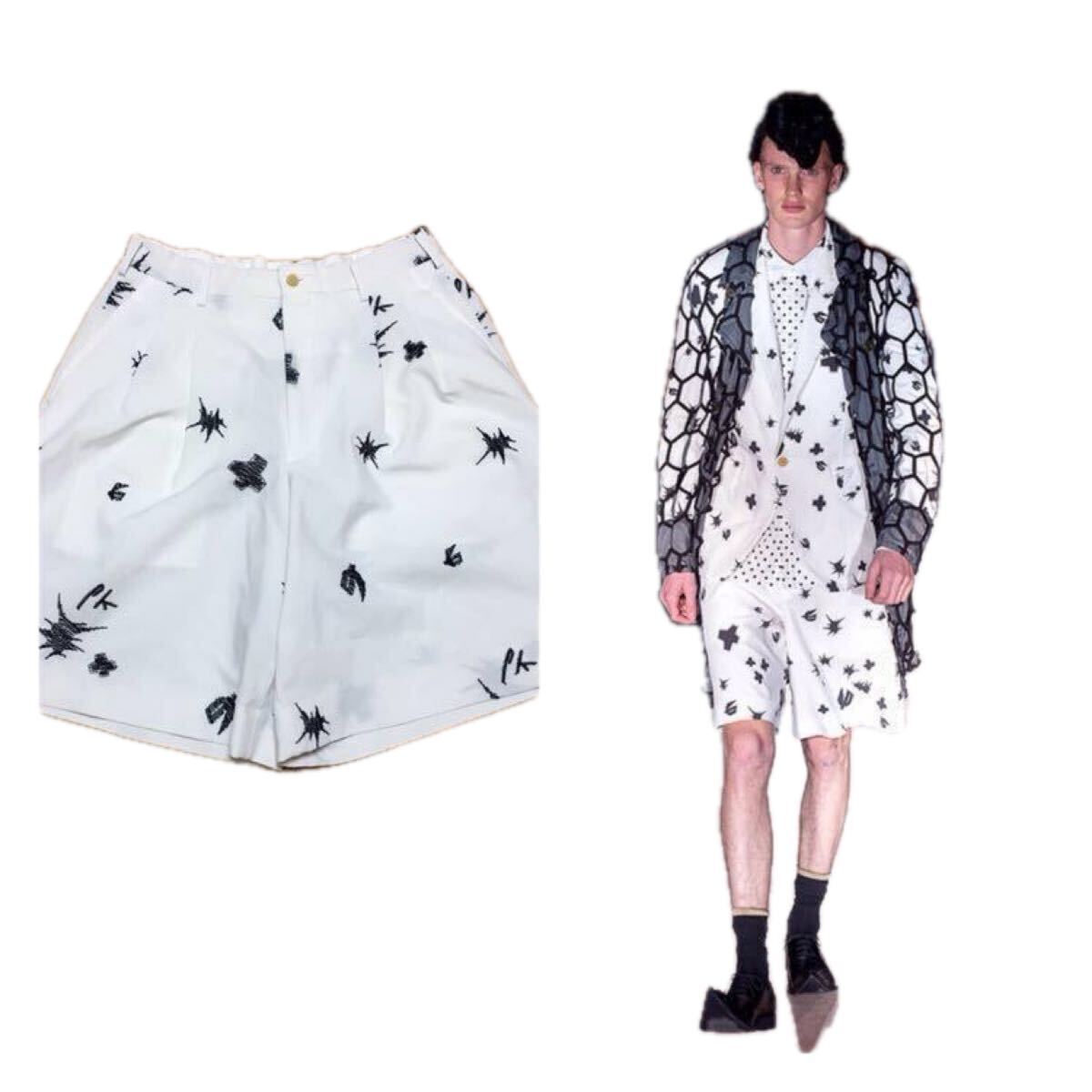 2015 刺繍 ハーフパンツ Vintage コムデギャルソンオムプリュス comme des garcons ヴィンテージ Archive アーカイブ homme plus 拍卖
