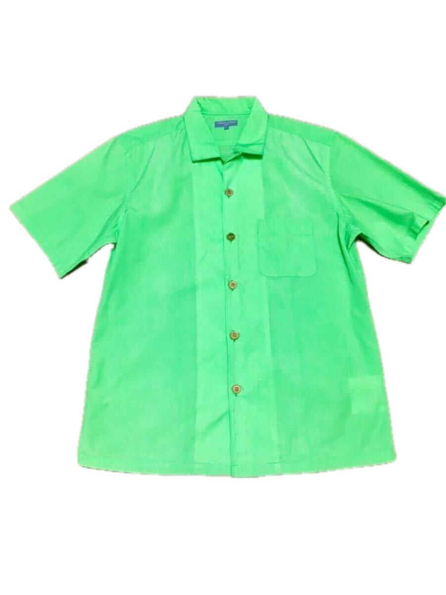 新品●田中啓一コムデギャルソンオム蛍光シャツcomme des garconsヴィンテージvintage ボックス デカオム オープンカラーシャツ 開襟拍卖