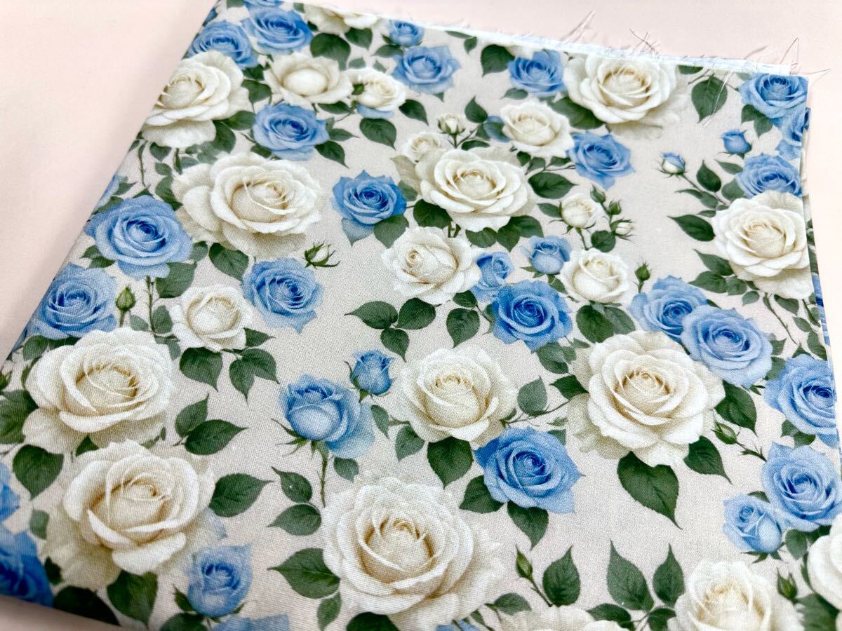 USAシーチング綿100%.生地幅110cm×50cm.薔薇.0184拍卖