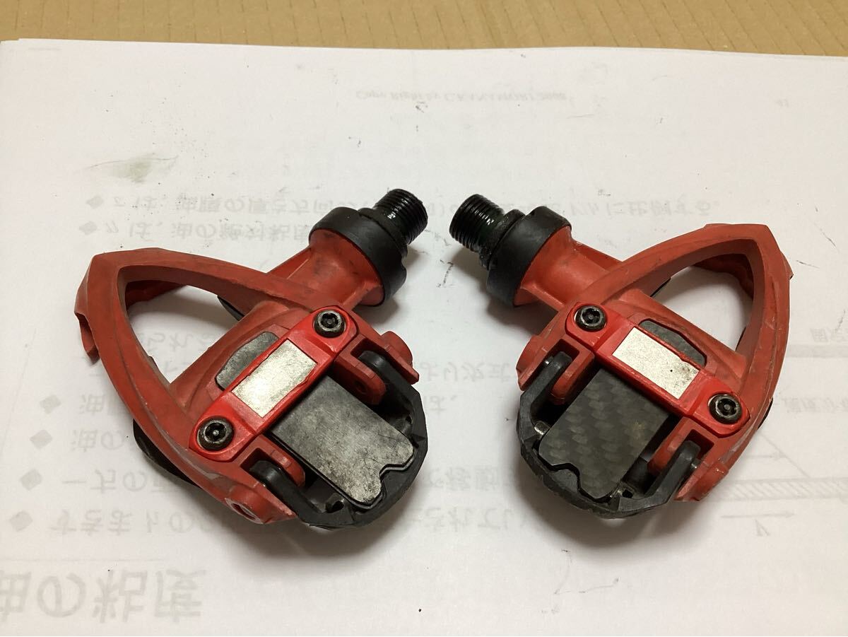 TIME タイム CARBON カーボン ペダル ビンディングペダル 赤 レッド拍卖