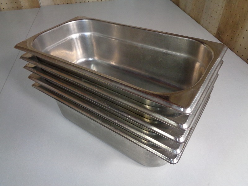 ★※◆CJ1201(1) | ホテルパン 5枚セット 1/3-100MM DO-EN W322×D172mm×H100mm 中古 店舗用 業務用拍卖