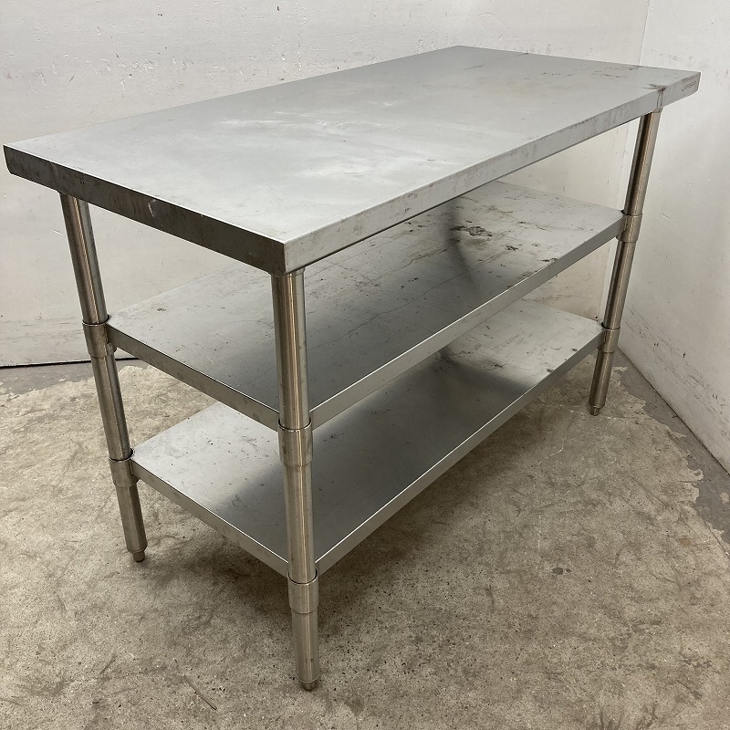 ★EI1905 | 作業台 中段付き キプロスター ステンレス W1200×D600×H850mm 業務用 厨房用 中古拍卖