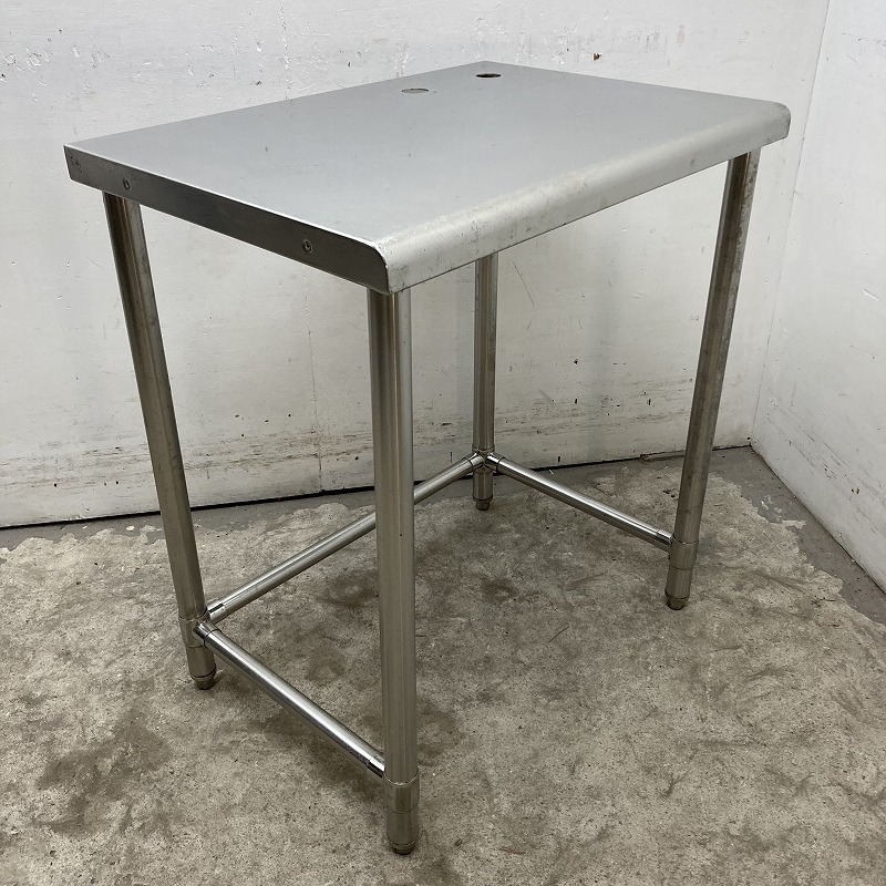 ★EI2315 | 作業台 サーバー台 三方枠 ステンレス W700×D500×H800mm 業務用 厨房用 中古拍卖