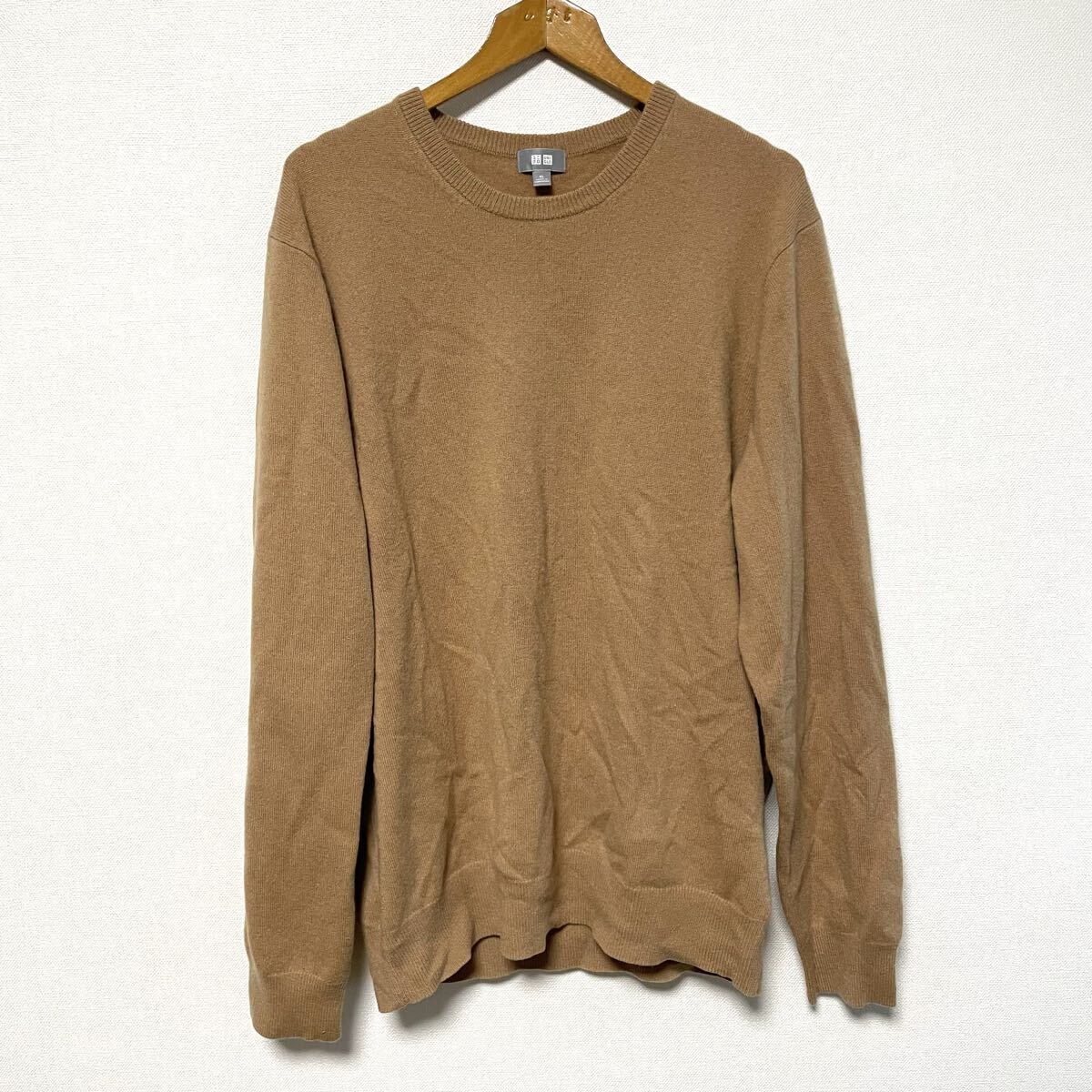★良品★UNIQLO ユニクロ セーター ニット カシミヤ100% メンズXL クルーネック拍卖
