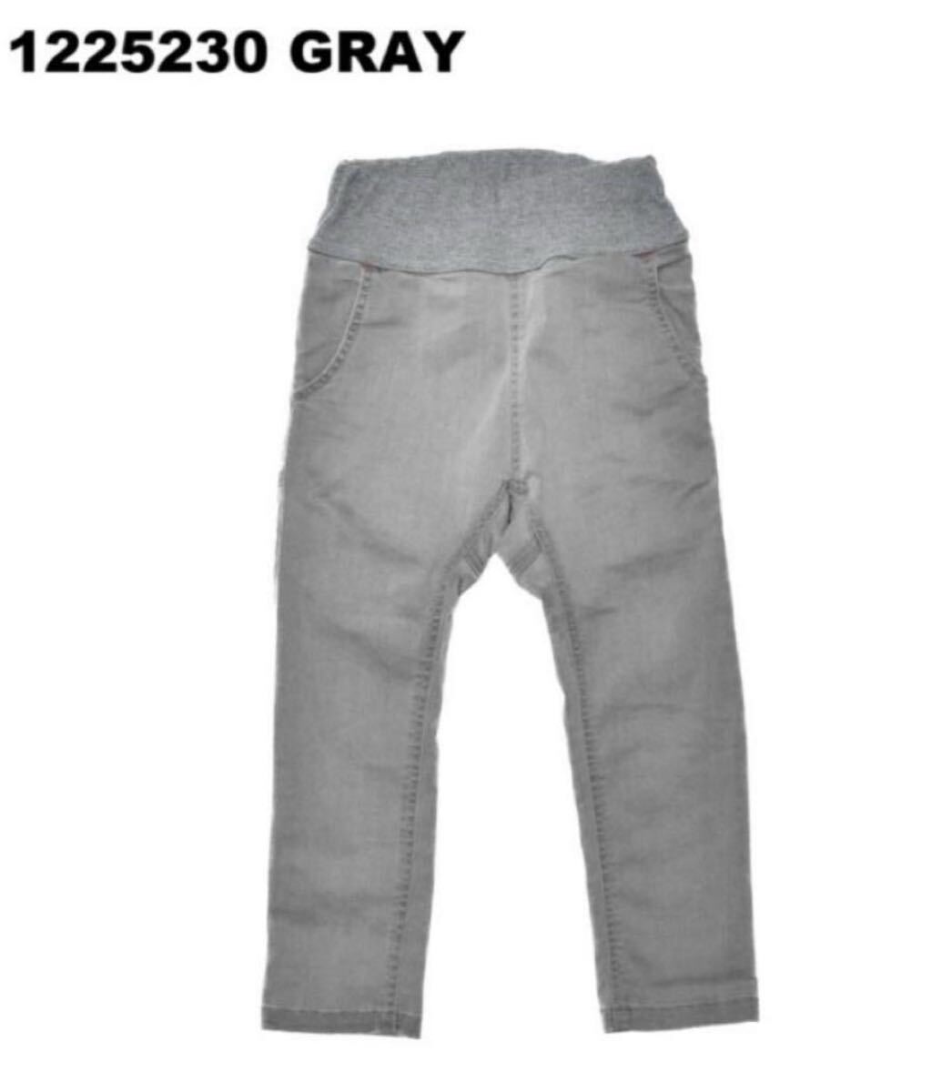 新作☆オフィシャルブラックデニムサルエルパンツ1225230 グレー 130㎝拍卖