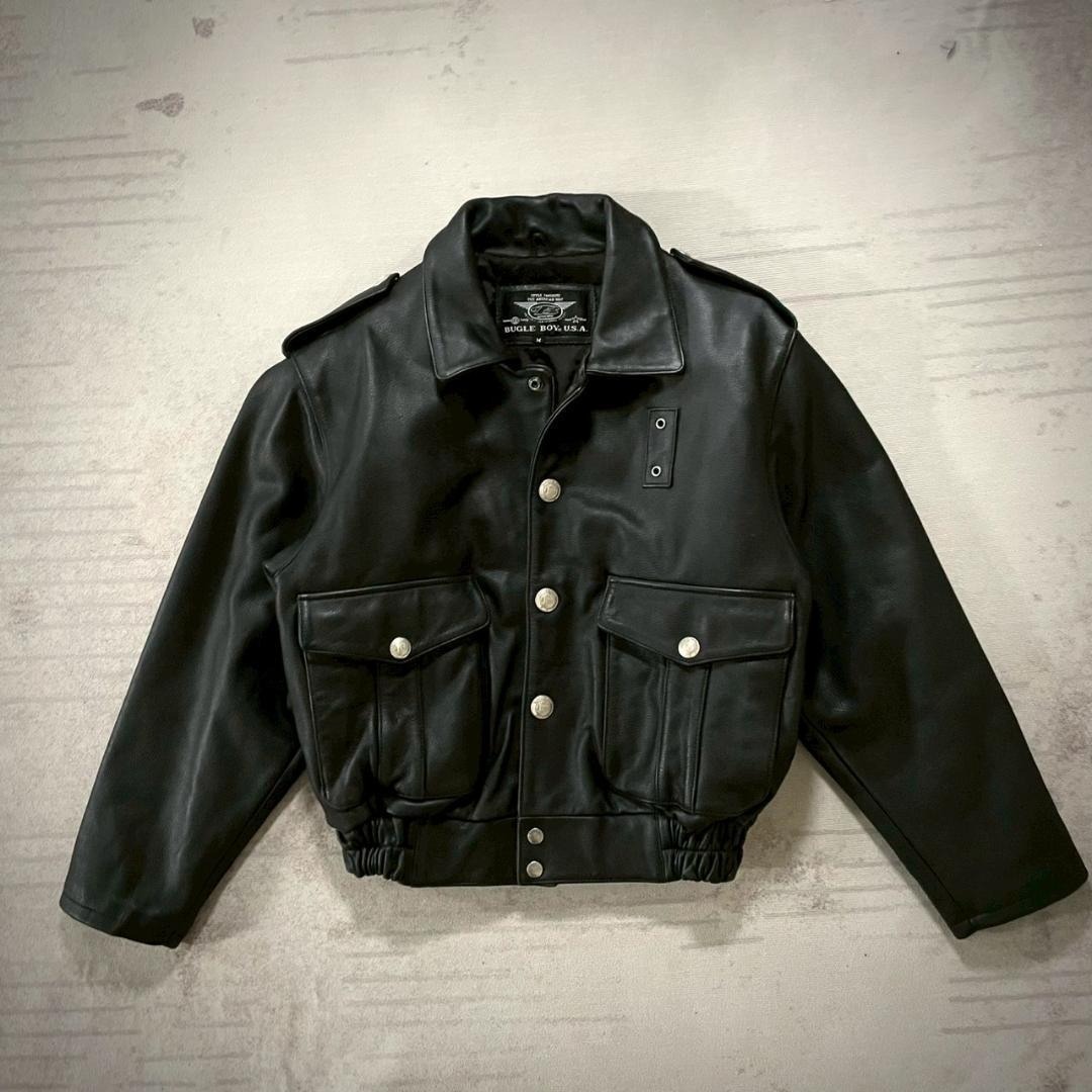 超美品 USA BUGLE BOY レザージャケット 本革 ボックスシルエット拍卖