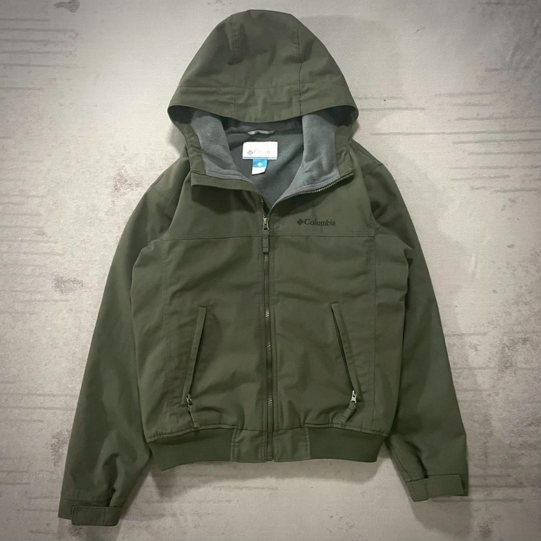 超美品 Columbia 短丈 ブルゾン 刺繍 ロゴ 裏ボア拍卖