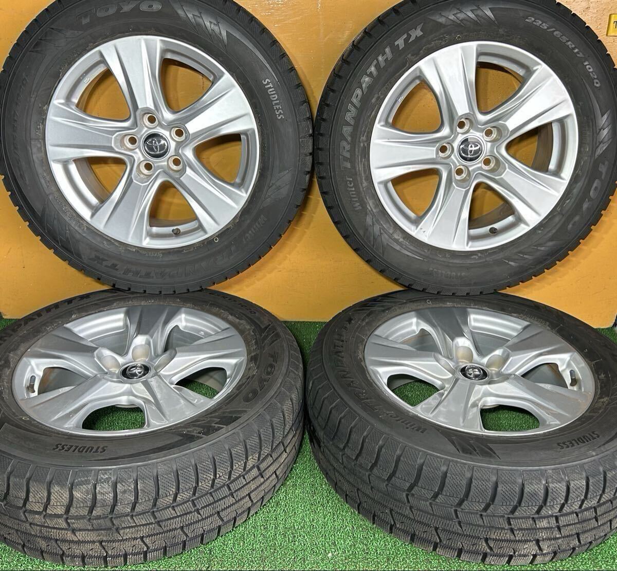 冬用, バリ山 225/65R17 102Q TOYO Winter TRANPATH TX *トヨタ純正【17×7.0J +35 PCD:114.3×5H 60mm】ハリアー、RAV4, ヴァンガード等拍卖
