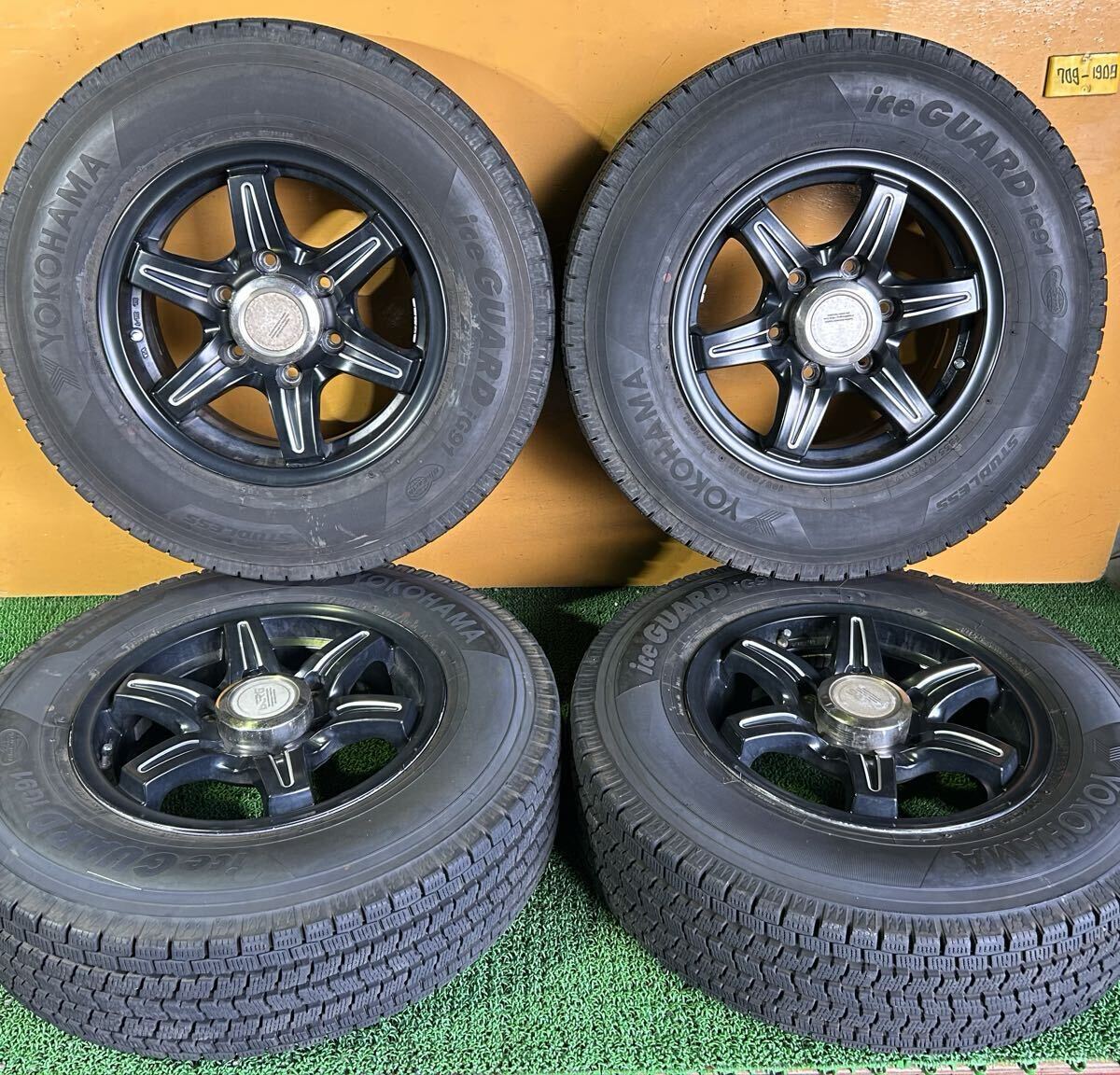 *冬用 195/80R15 107/105L LT YOKOHAMA ice GUARD iG91 *【15×6.0J +35 PCD:139.7×6H ハブ径:110mm】*ハイエース等に拍卖