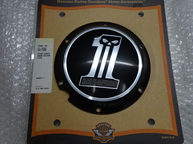 H-D純正OP スポーツスター 04-21 ダークカスタムロゴ ダービーカバー 検 ハーレー XL883 XL1200 アイアン フォーティーエイト ロードスター拍卖