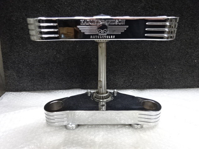 H-D純正OP ウィリーG スカル ビレット トリプルツリー クローム 検 ハーレー エボ ツインカム ソフテイル FXST FXSTC FXSTB 拍卖
