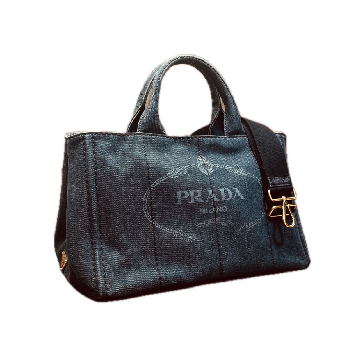 プラダ PRADA CANAPA カナパ トートバッグ バッグ キャンバス レディース グレー系 ハンドバッグ ショルダーバッグ拍卖