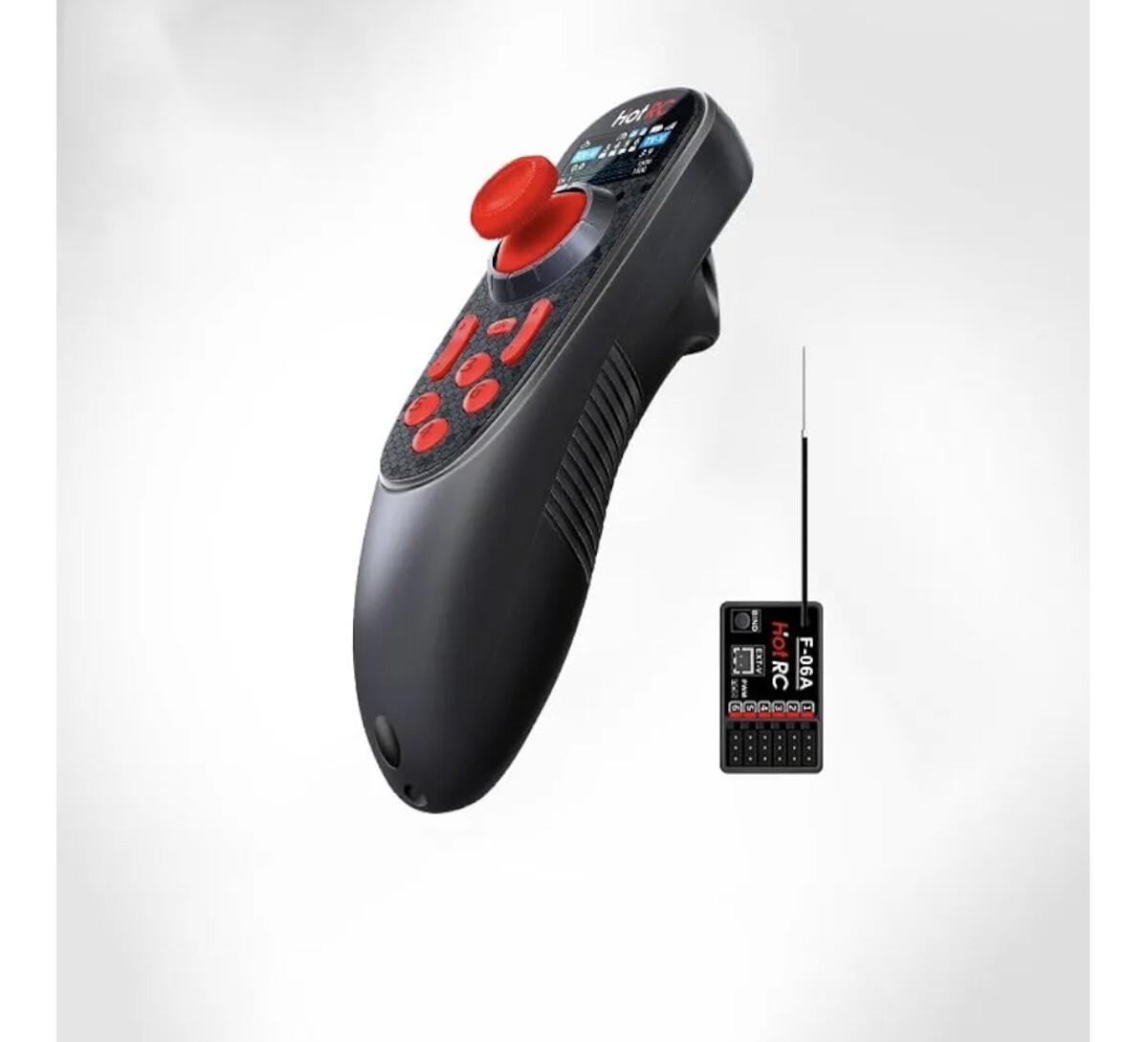 HOTRC DS650 6CH送信機 技適認証済み 制御距離400M 片手操縦 RCカー・2チャンネル飛行機・草刈機・餌まき船・ロボット用拍卖