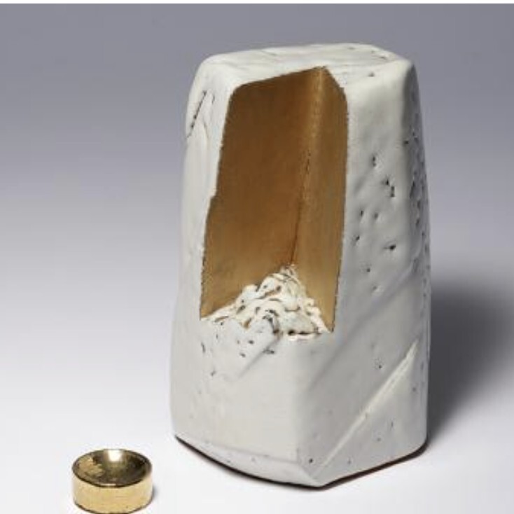 十三代 三輪休雪 (三輪和彦) 花冠 茶道具 保証品 拍卖