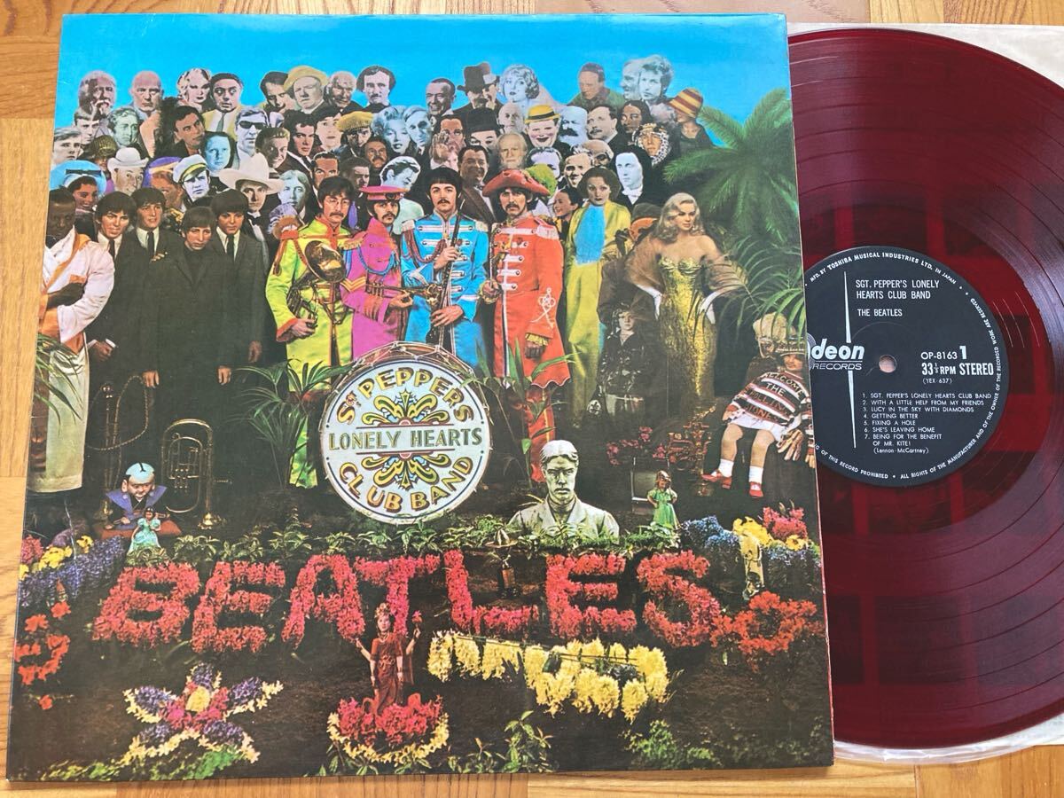 【赤盤】LP ビートルズ / サージェント・ペパーズ〜 /ペラジャケ/OP8163/BEATLES/SGT〜 試聴比較的良好!拍卖