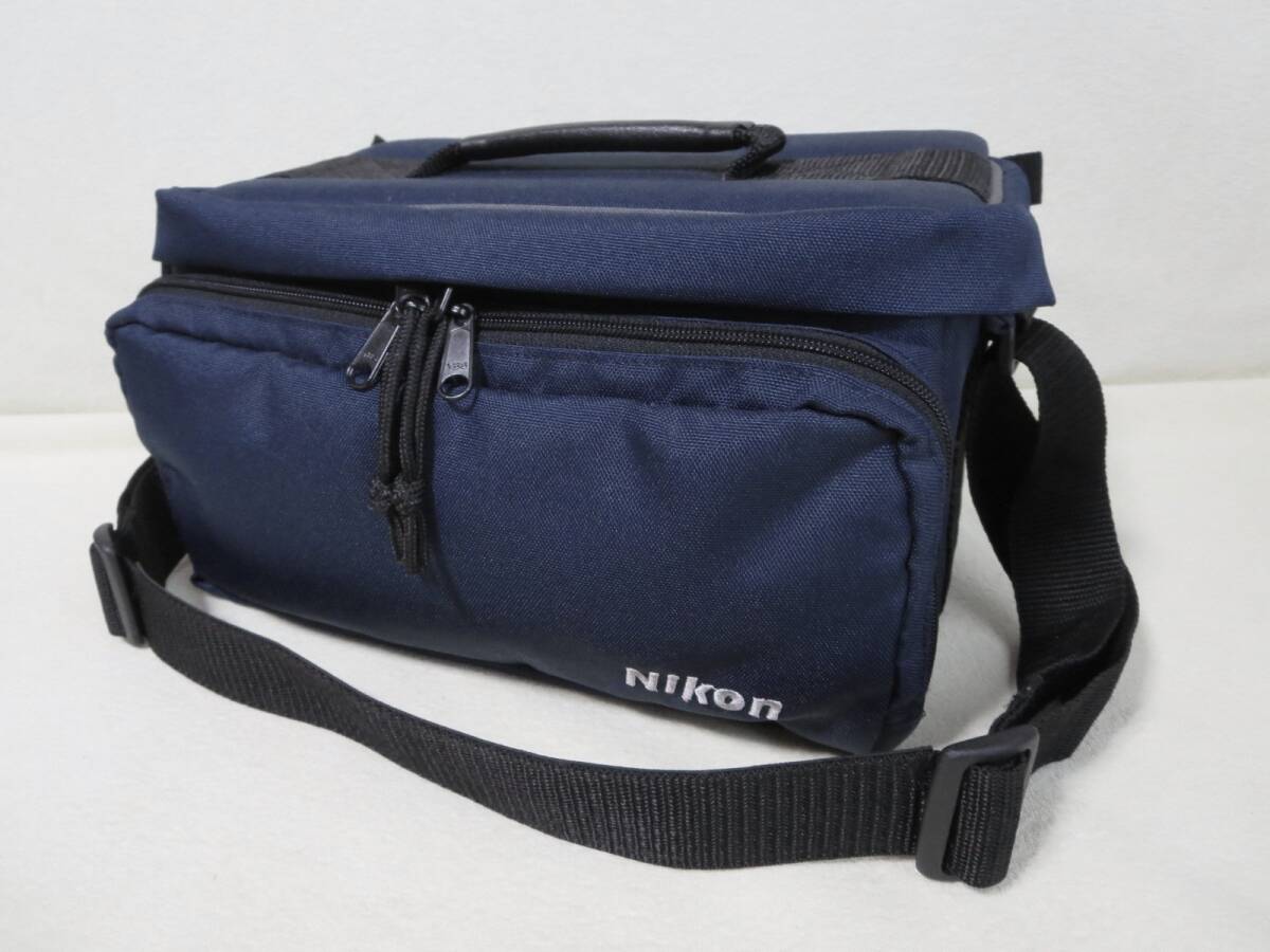 ■ニコン カメラバッグ 紺■Nikon ソフトバッグ カメラ収納 キャリーケース キャリーバッグ 持ち運び拍卖